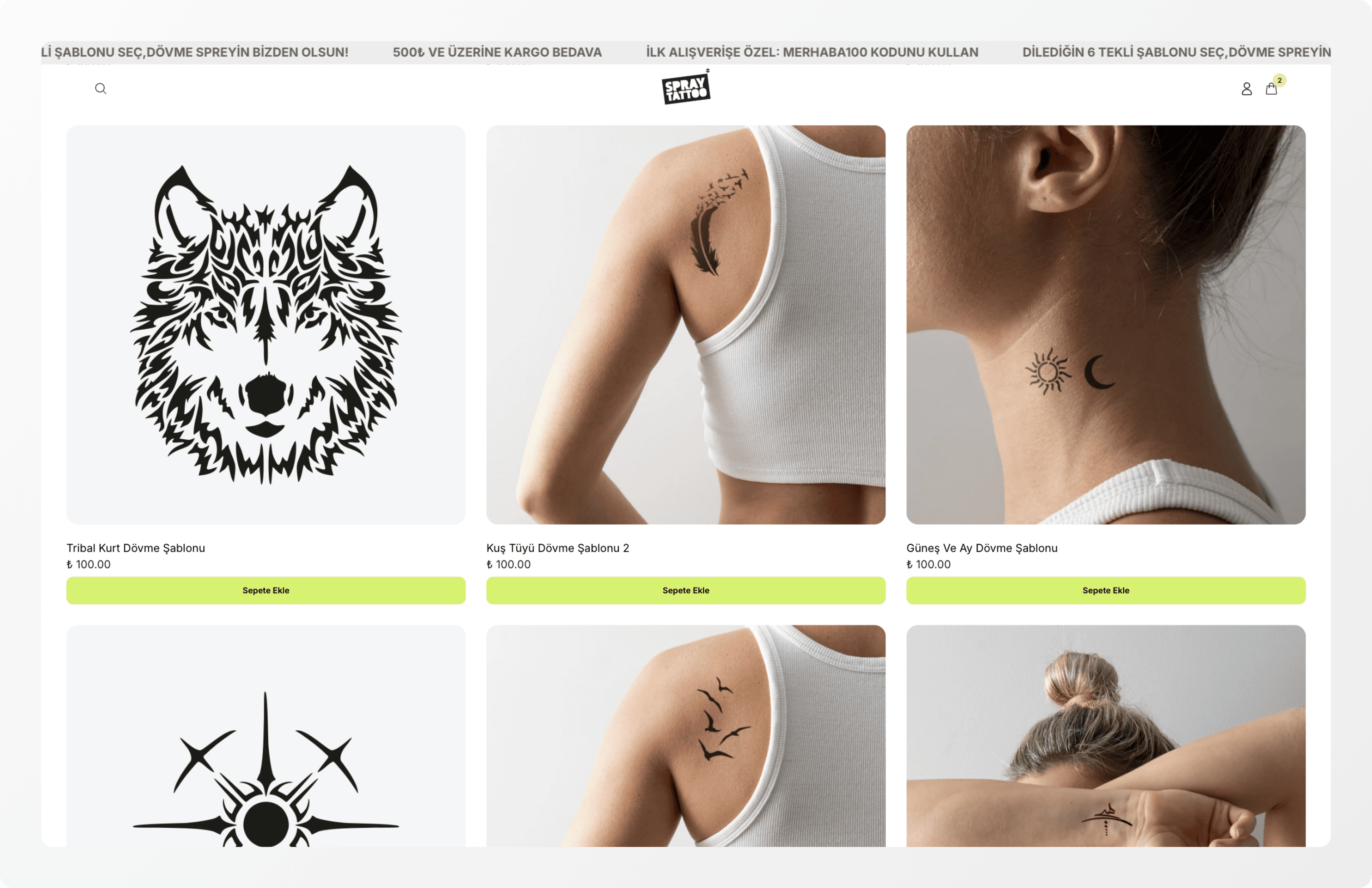 One Spray Tattoo